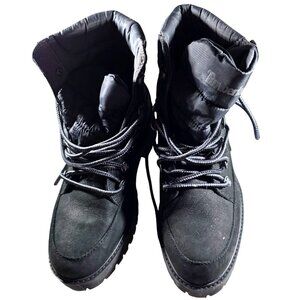 Womens Boots Waterproof Leather Lace-Up 8.5 US winter hiking Timberland black